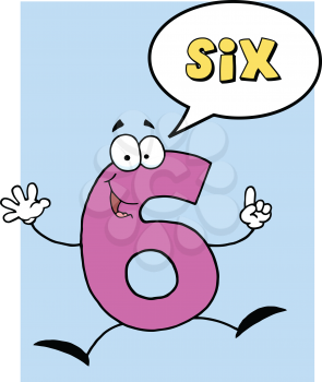 Royalty Free Clipart Image of a Number 6