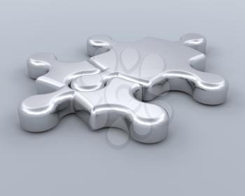 Royalty Free Clipart Image of an Unfinished Puzzle