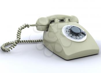 Royalty Free Clipart Image of a Rotary Phone