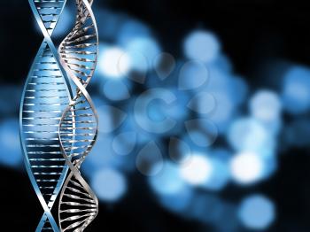 DNA strands on abstract background

