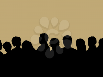 Silhouette of an audience