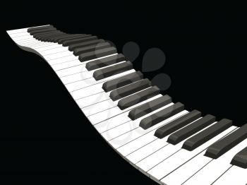 Wavy piano keys