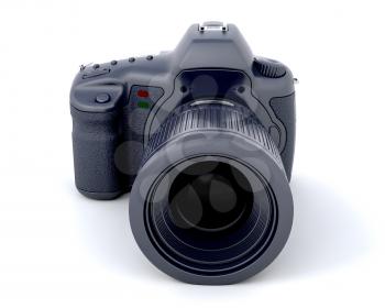 3D digital camera isolated over a white background
