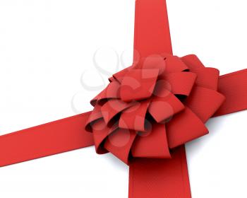 Background with red gift ribbon