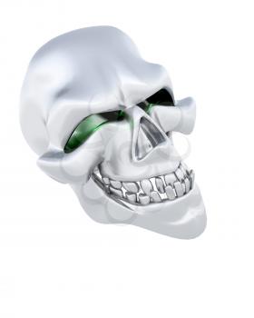 3D Render of a Halloween Evil Skull Head