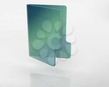3D render of a computer system icon