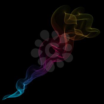 Abstract background of colourful smoke