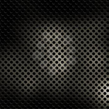 Shiny perforated metal texture