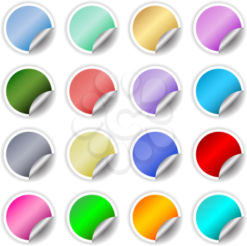 A large collection of different coloured sticky labels