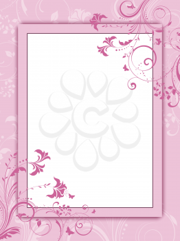 Decorative floral background in shades of pink