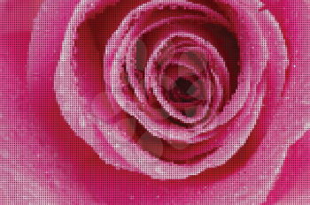 Mosaic style image of a pink rose