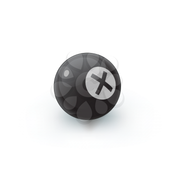 Royalty Free Clipart Image of an X Ball