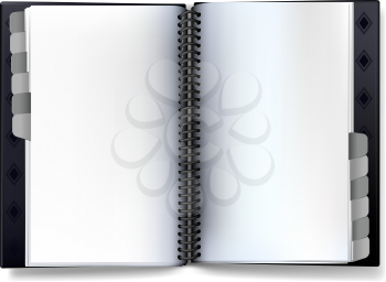 A personal organizer left blank for your text, design, or copy.