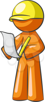 Orange person draftsman
