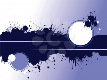 Royalty Free Clipart Image of a Grungy Background With Blobs and Circles