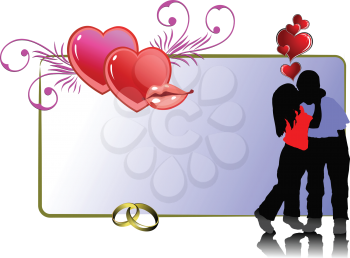 Royalty Free Clipart Image of a Valentine's Day Card