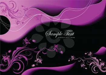 Royalty Free Clipart Image of a Pink and Black Background