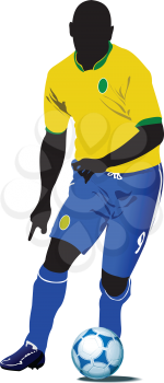 Royalty Free Clipart Image of a Soccer Player