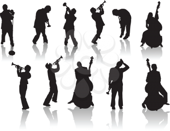 Royalty Free Clipart Image of Jazz Musician