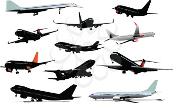 Royalty Free Clipart Image of Planes