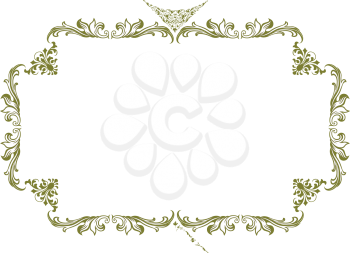 Royalty Free Clipart Image of a Vintage Frame