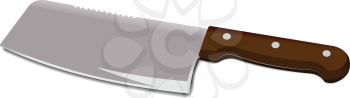 Kitchen chef's knife isolated on a white background