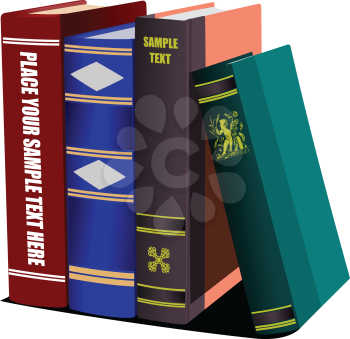 Library shelf book. Vector illustration