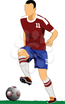Soccer (football) player. Vector illustration