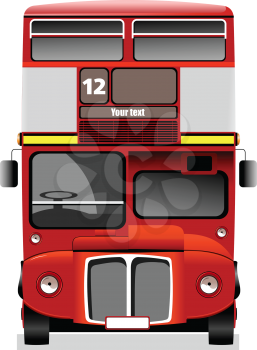 London double Decker  red bus. Vector illustration