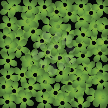 Royalty Free Clipart Image of an Abstract Green Floral Background