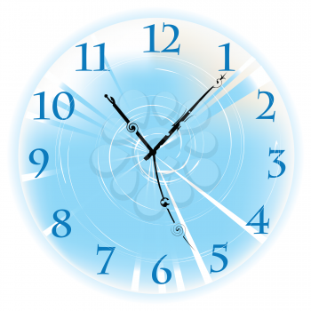 Royalty Free Clipart Image of a Clock Face on a White Background