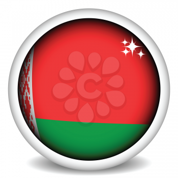 Royalty Free Clipart Image of a Belarus Flag Button