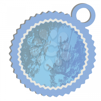 Royalty Free Clipart Image of a Blue Grunge Sticker