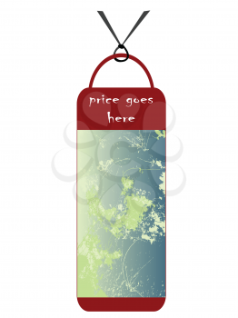 Royalty Free Clipart Image of a Grunge Tag With a Space for the Price