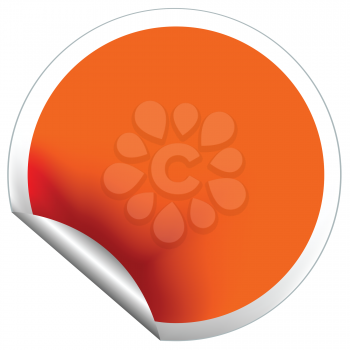 Royalty Free Clipart Image of an Orange Label