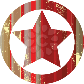 Royalty Free Clipart Image of a Red Star