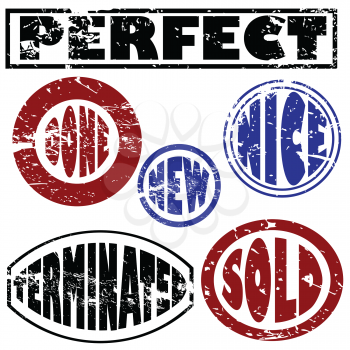 Royalty Free Clipart Image of a Stamp Collection