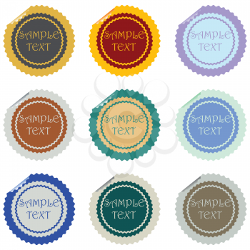 Royalty Free Clipart Image of a Stickers