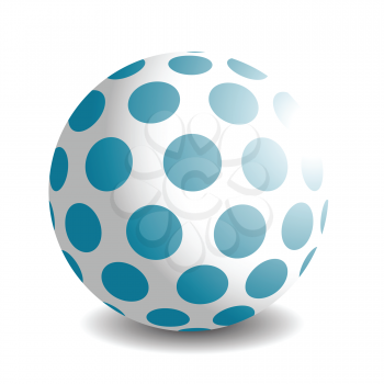 Royalty Free Clipart Image of a Spotted Ball