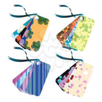 Royalty Free Clipart Image of a Set of Gift Tags