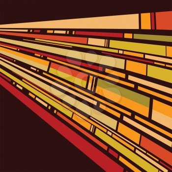 Royalty Free Clipart Image of Colourful Brick Lines