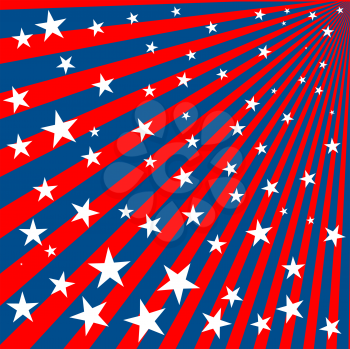 Background with stars and stripes for 4th of july