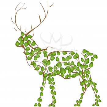 Funcky Deer, stylized sketch on white