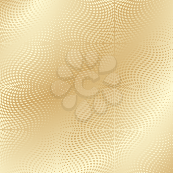 Gold texture, warped dots pattern