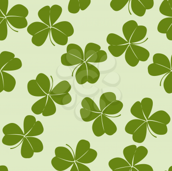 Seamless design with clovers, pattern