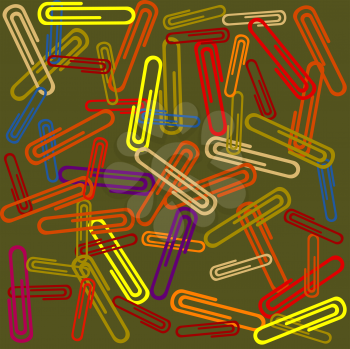 Seamless background with paperclips