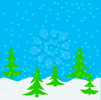 Winter trees background