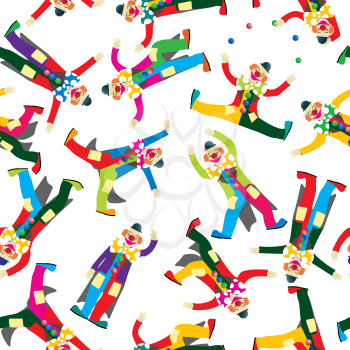 Clown circus, seamless pattern design