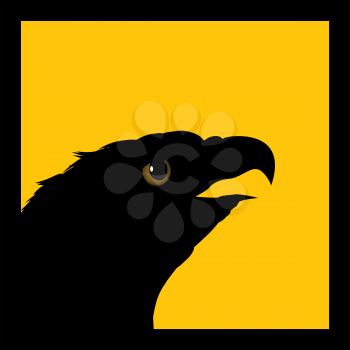 Eagle warning icon or symbol