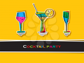 Pop art cocktail party card